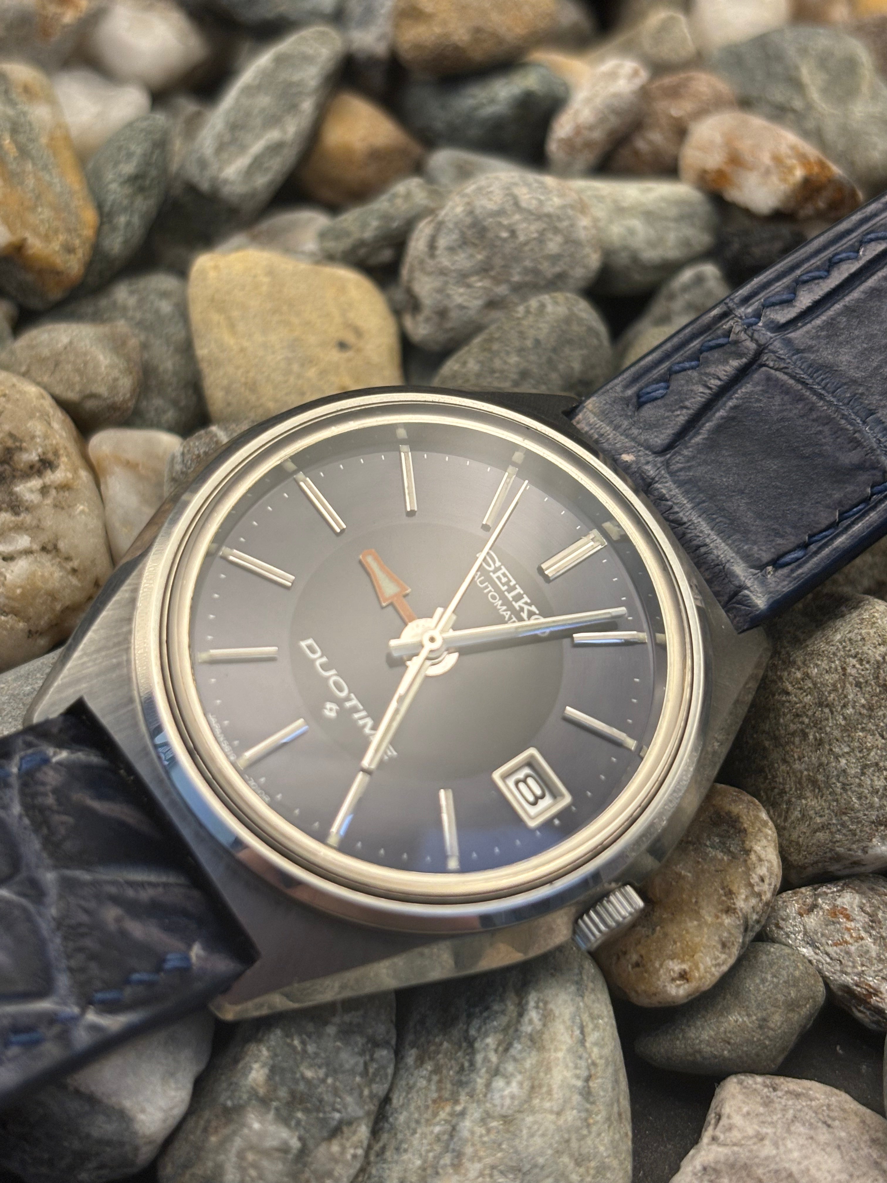 1972 RARE Seiko Duo Time Blue DIal Automatic Dual Time Zone