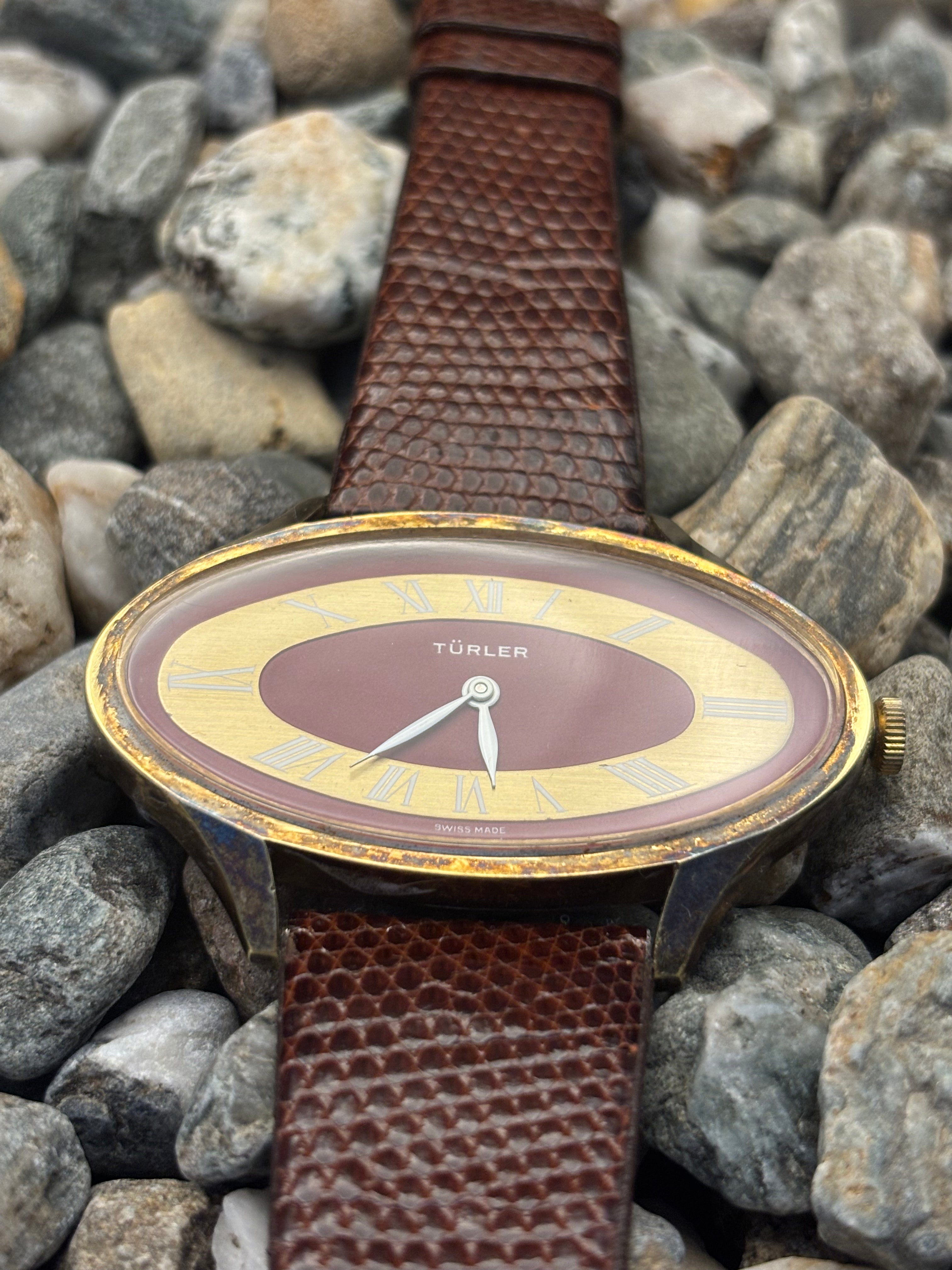 1970s Türler Zurich Oval Dial Swiss Made Manual Wind