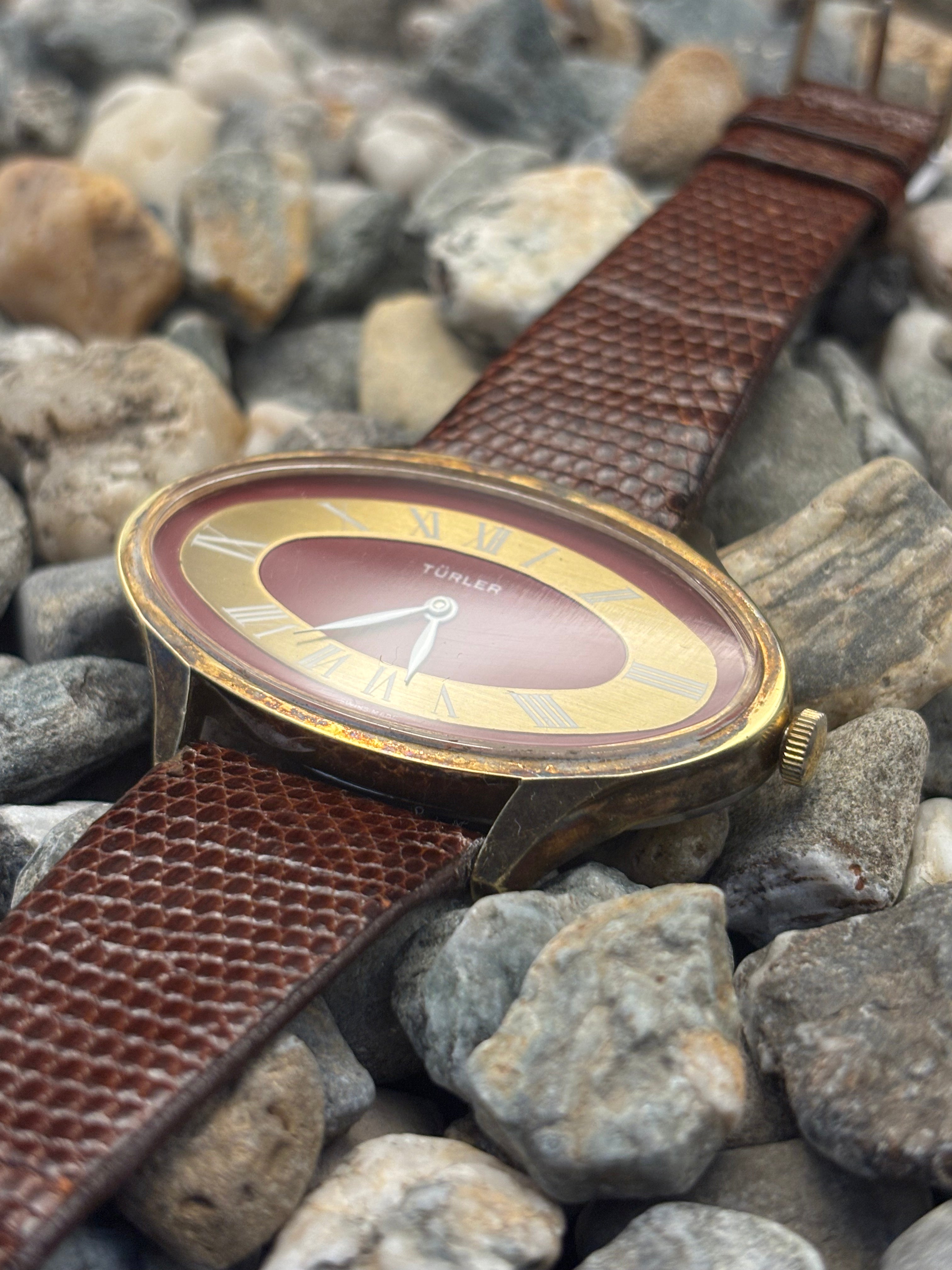 1970s Türler Zurich Oval Dial Swiss Made Manual Wind