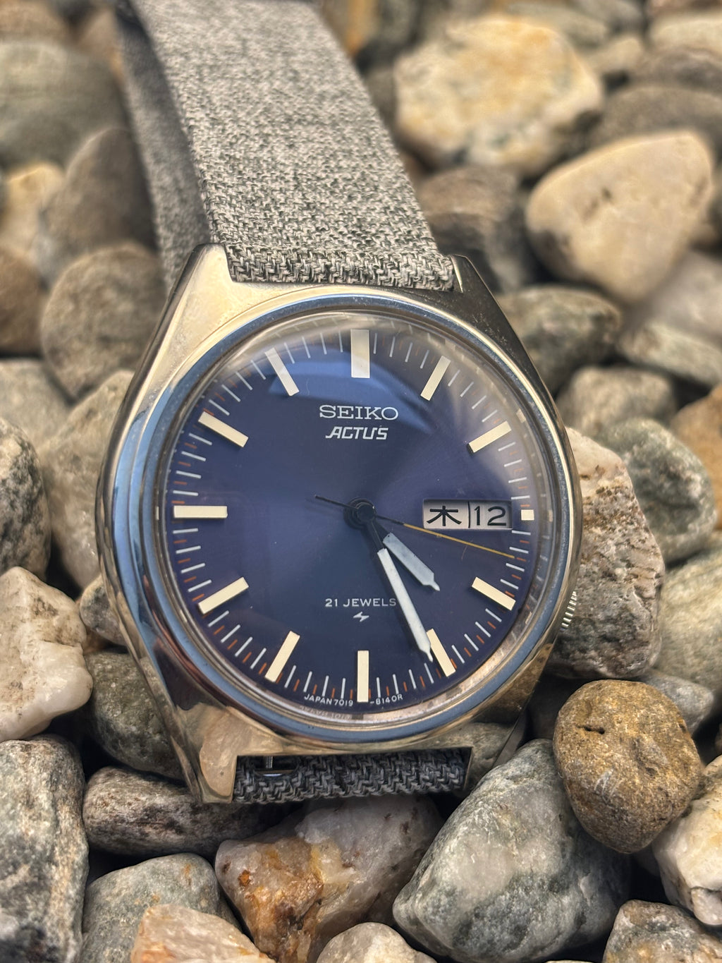 1970 Seiko Actus Amethyst Purple Dial Watch Automatic