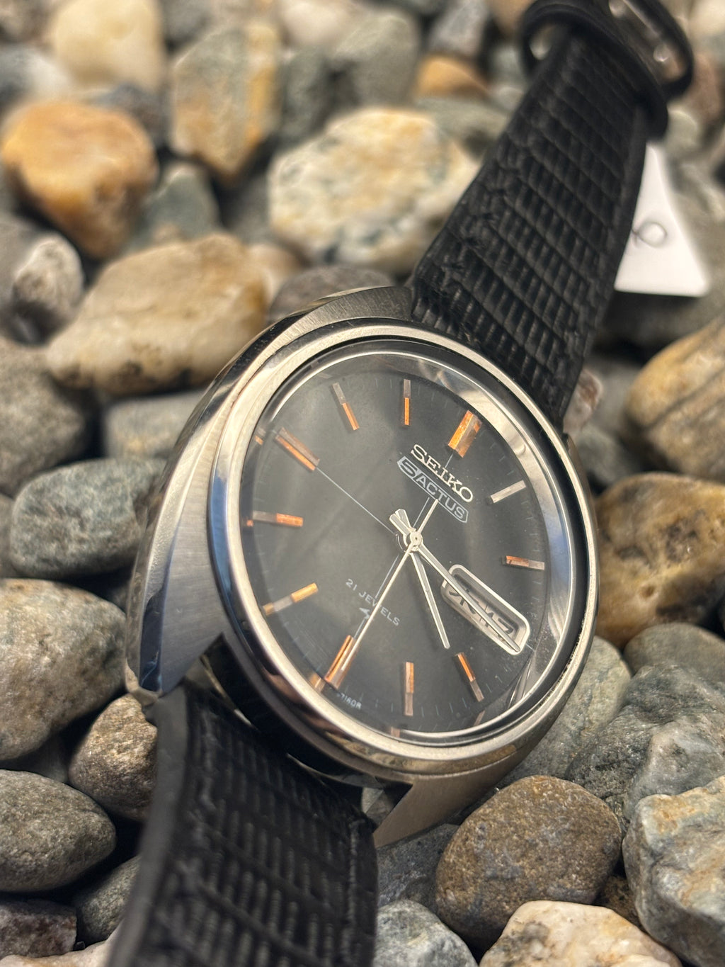 1973 Seiko 5 Actus Aged Gilt Patina Indices Automatic
