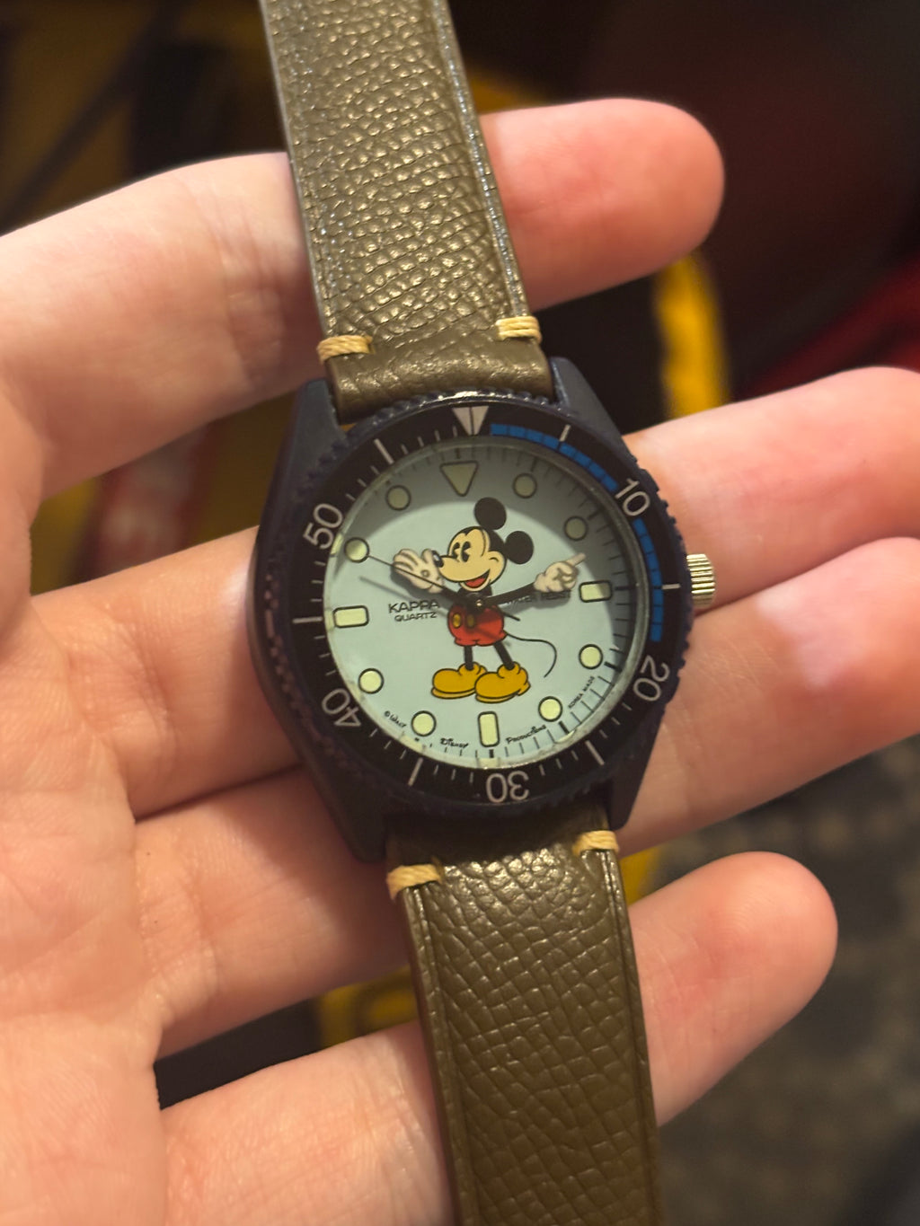 1980s Kappa Quartz Mickey Mouse Watch By Samsung