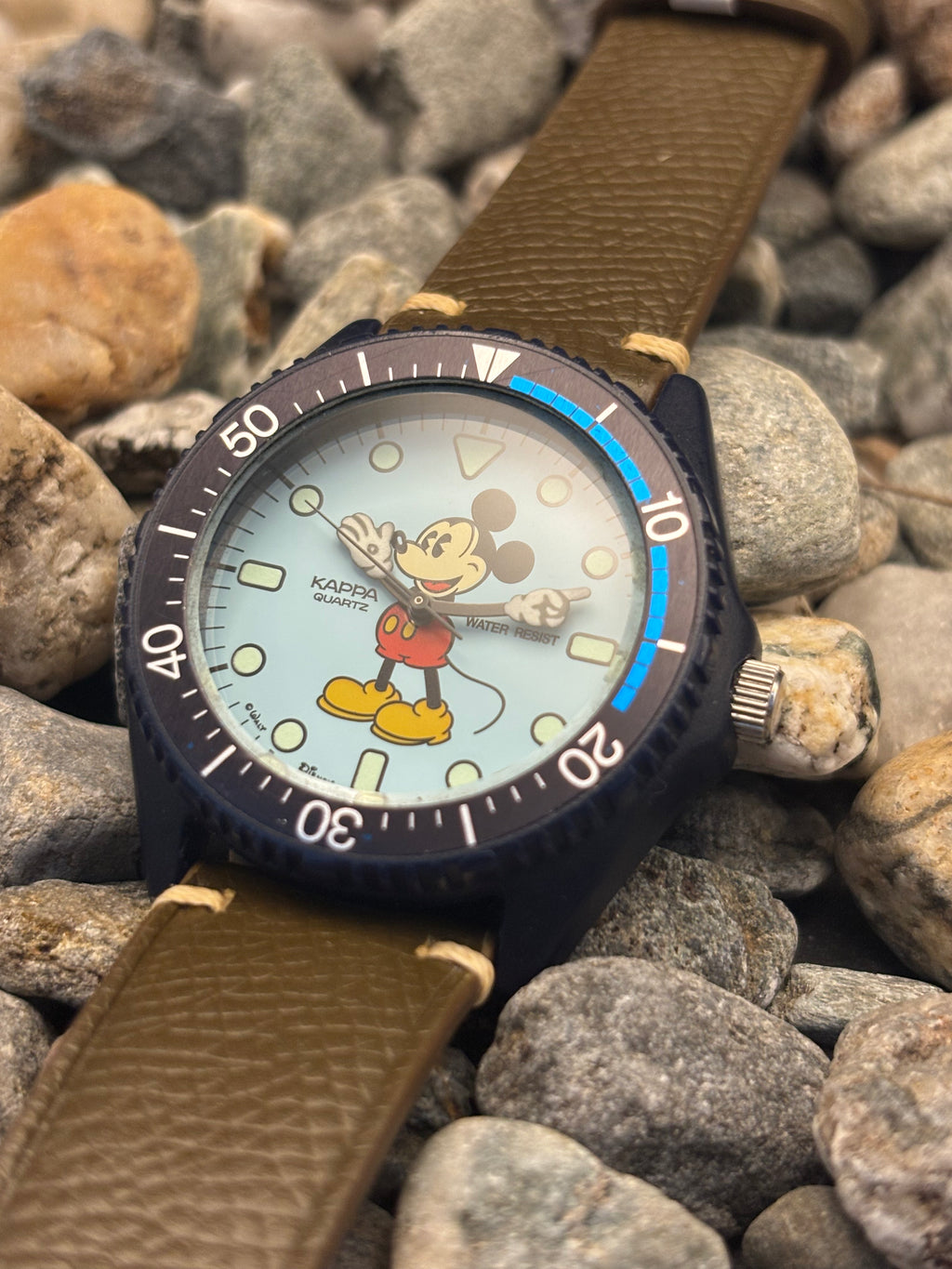 1980s Kappa Quartz Mickey Mouse Watch By Samsung