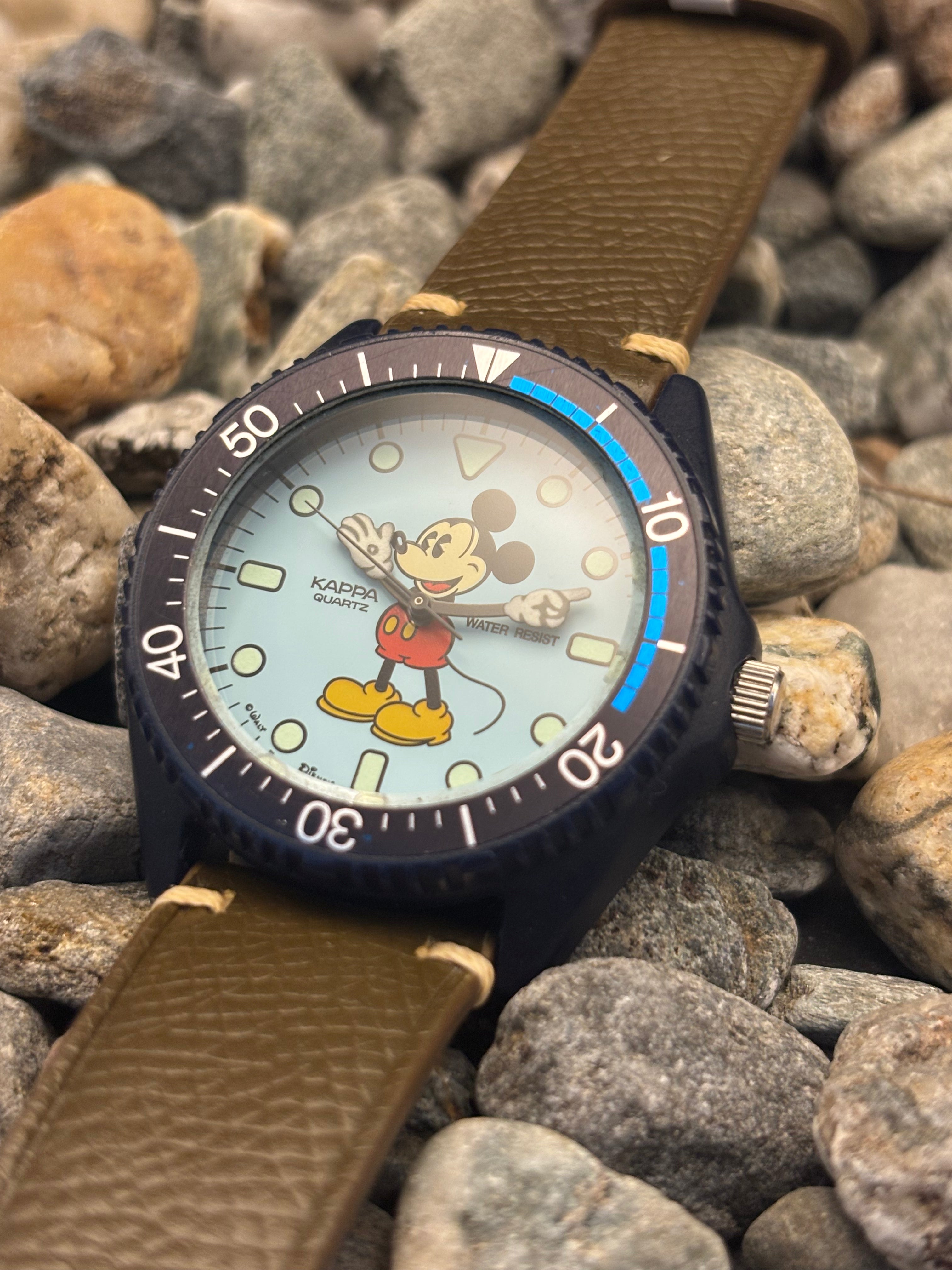 1980s Kappa Quartz Mickey Mouse Watch By Samsung