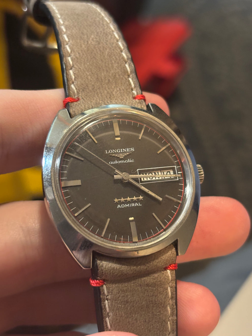 1960s Longines Admiral RARE Smokey Taupe Dial Swiss-Made Automatic Watch