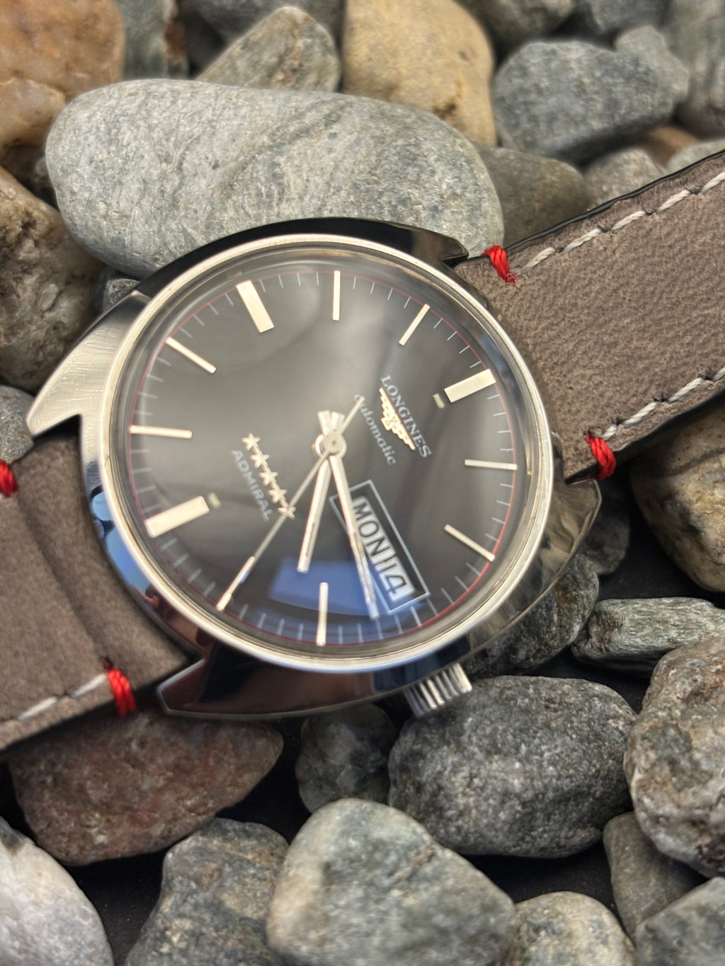 1960s Longines Admiral RARE Smokey Taupe Dial Swiss-Made Automatic Watch