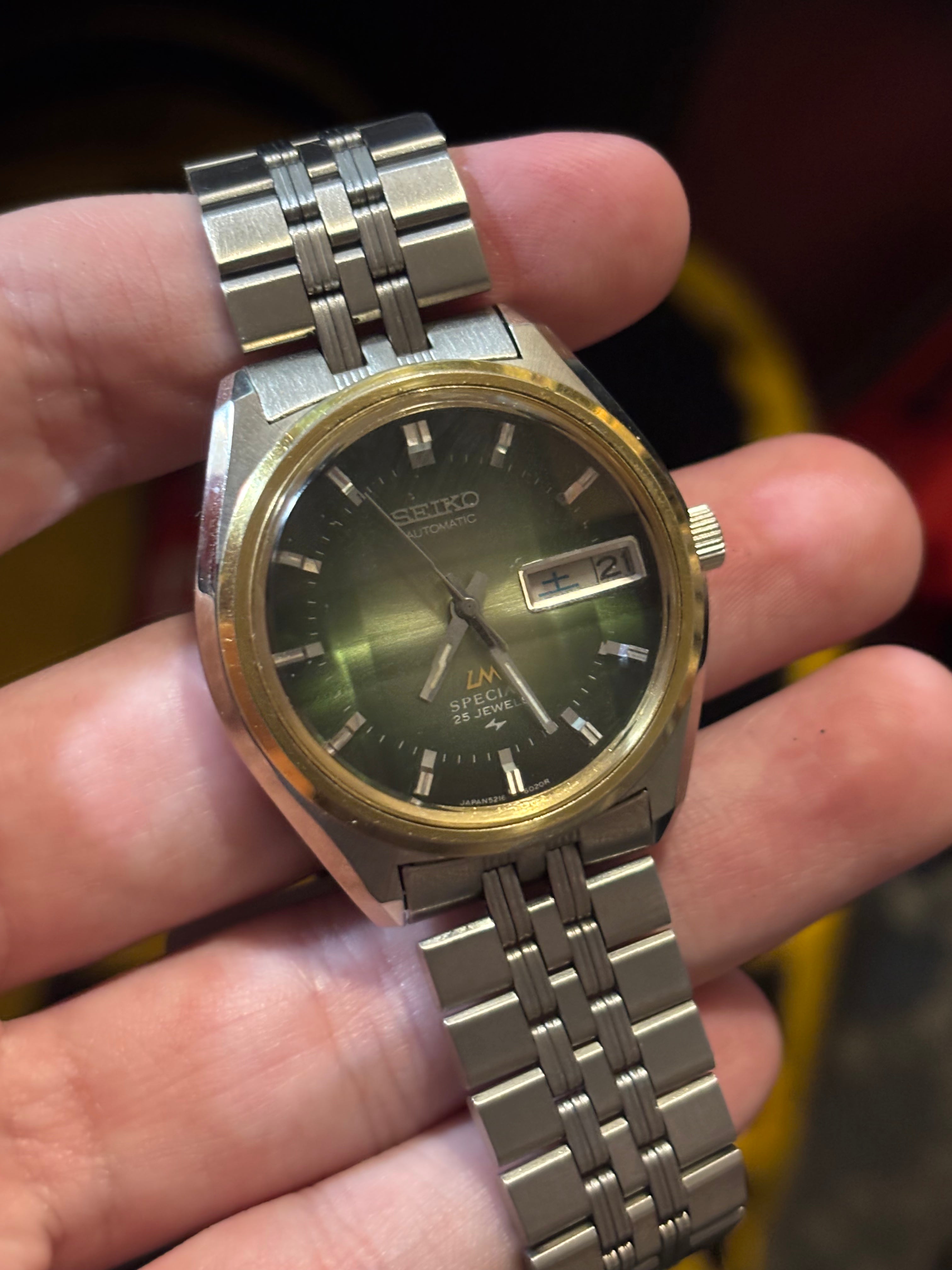 1973 Seiko Lord Matic Special Green Dial Automatic Watch