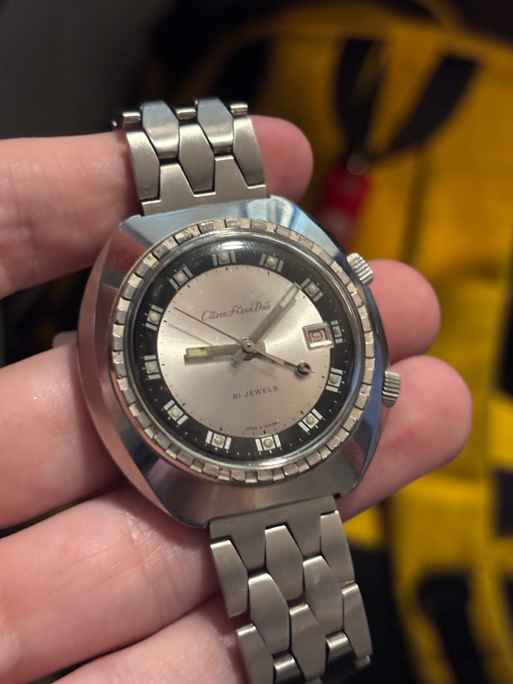 1960s Citizen Alarm Date Manual Wind Watch