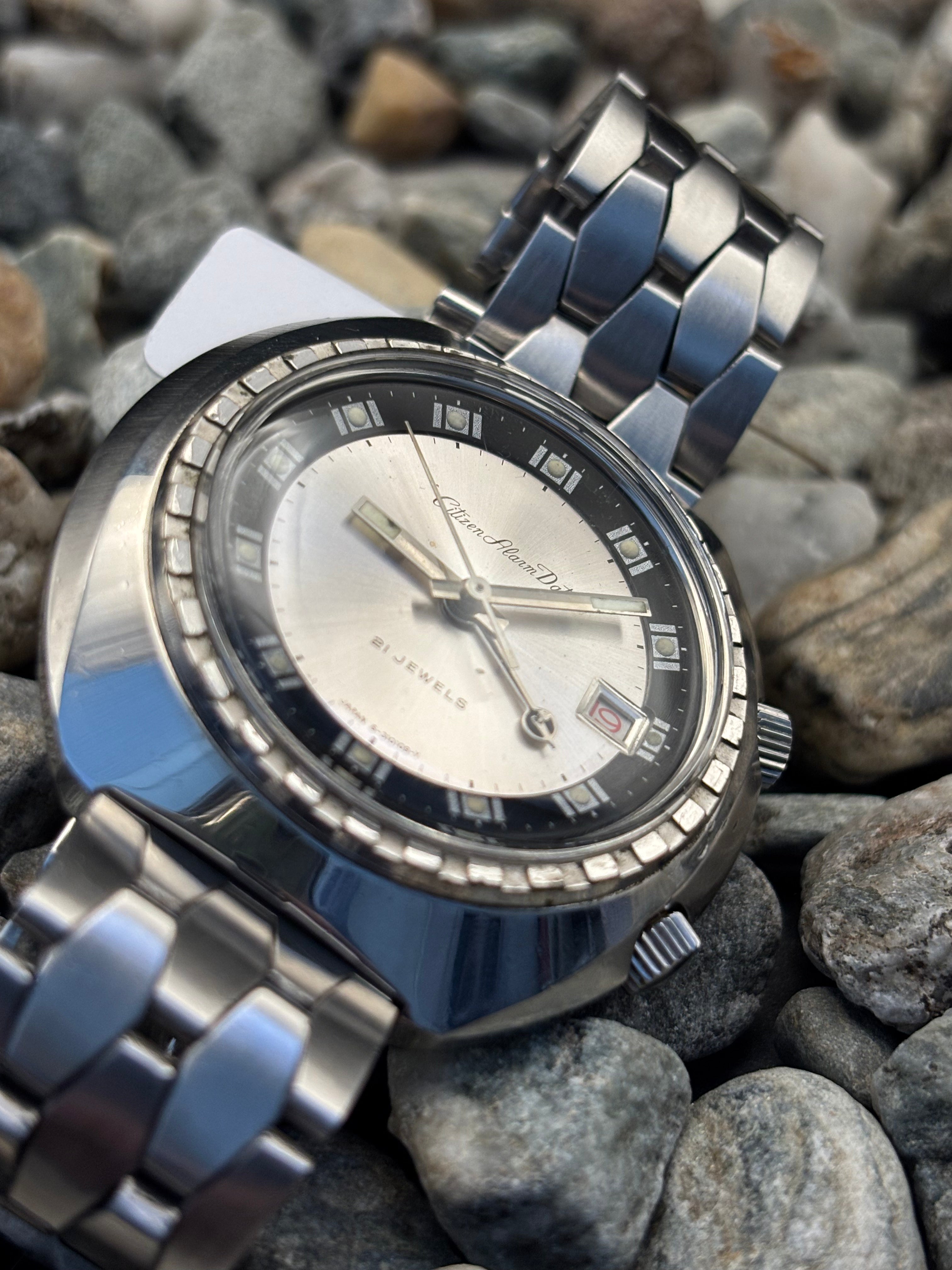 1960s Citizen Alarm Date Manual Wind Watch