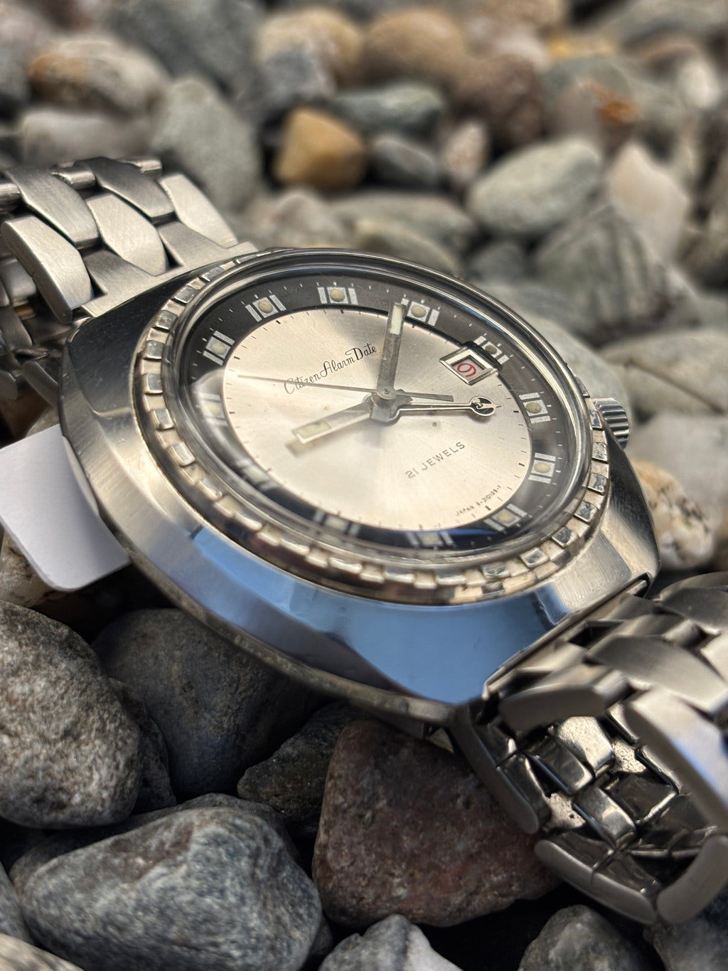 1960s Citizen Alarm Date Manual Wind Watch