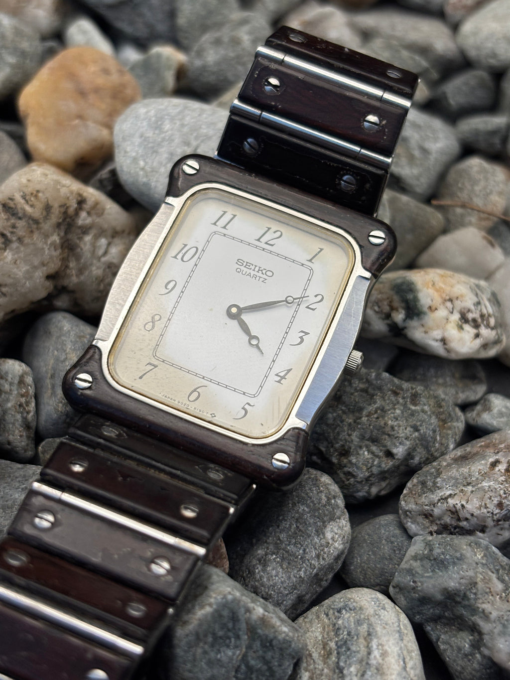 1984 Seiko Trenew Ebony Wood Watch