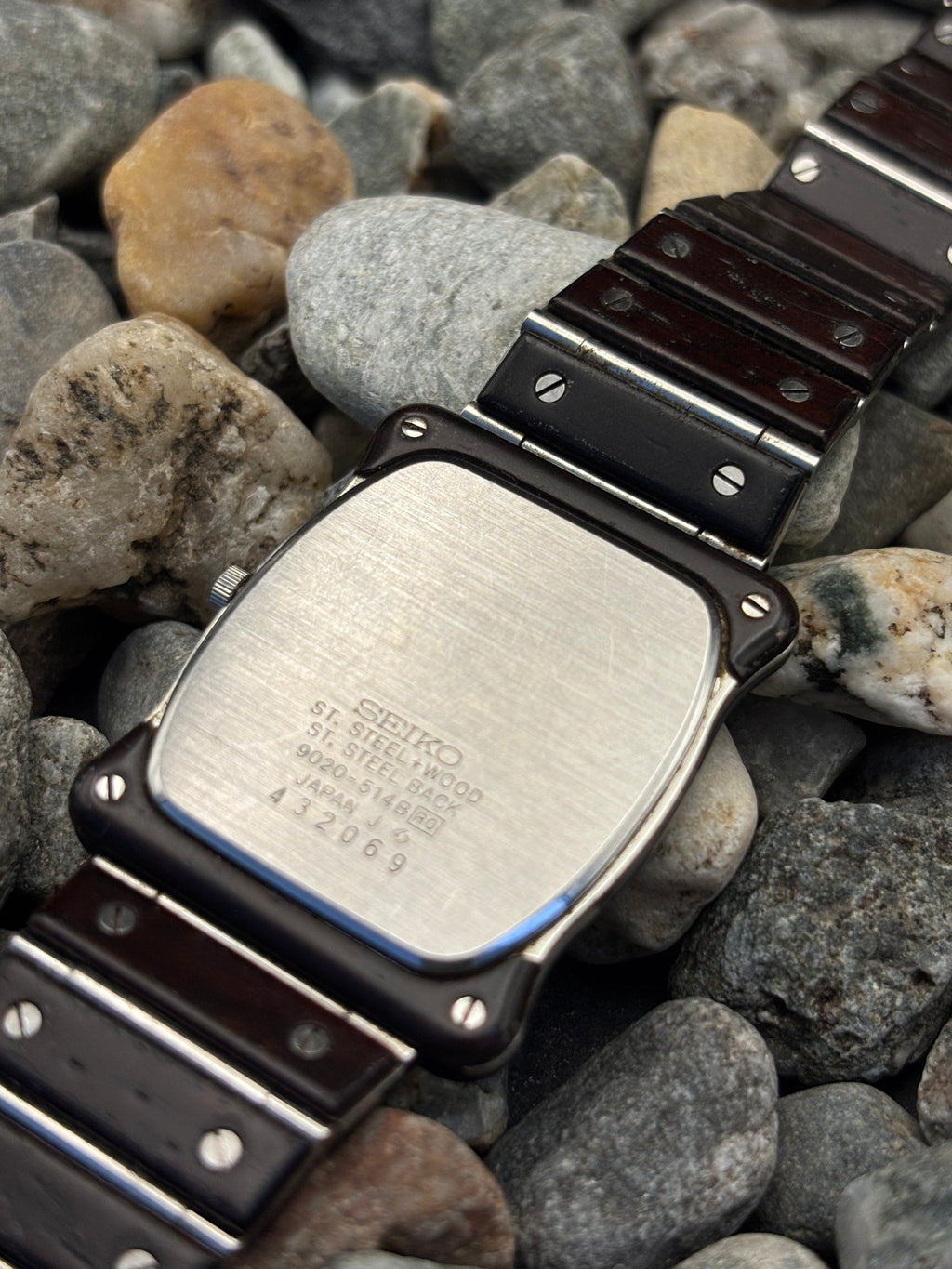1984 Seiko Trenew Ebony Wood Watch
