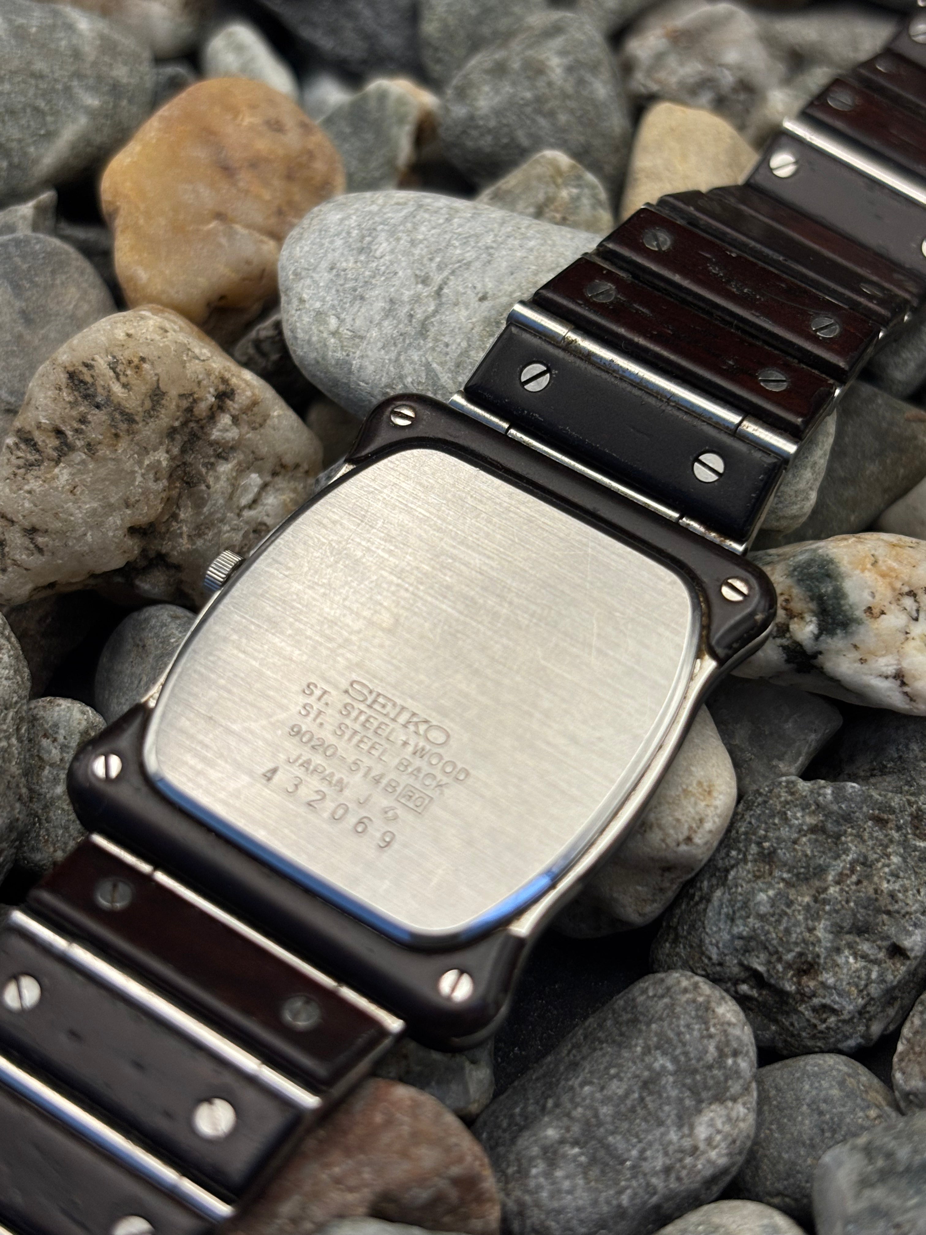 1984 Seiko Trenew Ebony Wood Watch