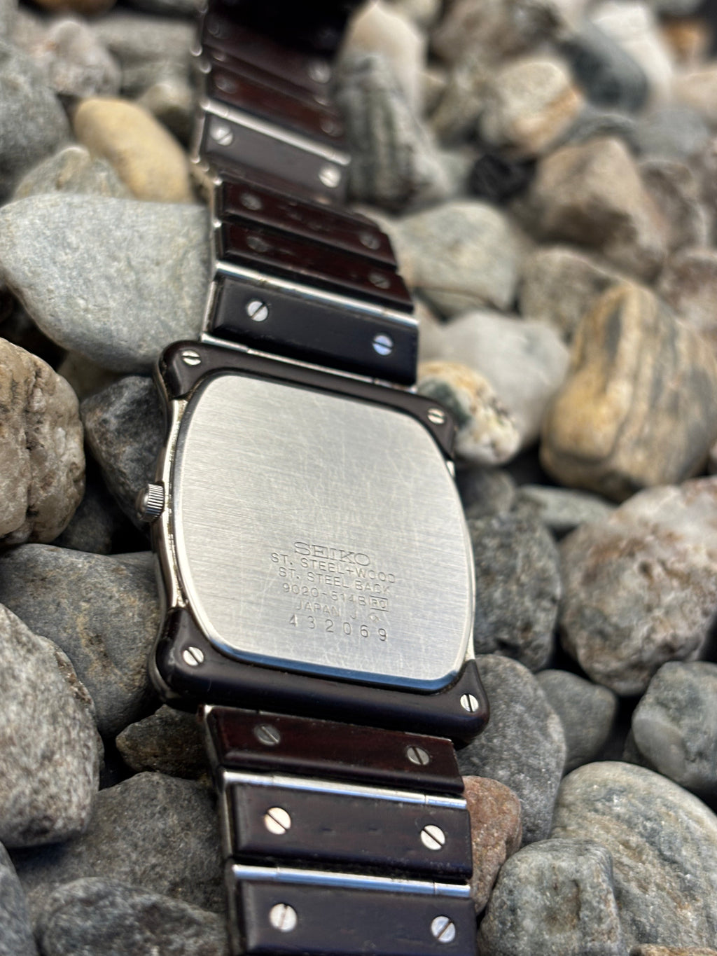 1984 Seiko Trenew Ebony Wood Watch