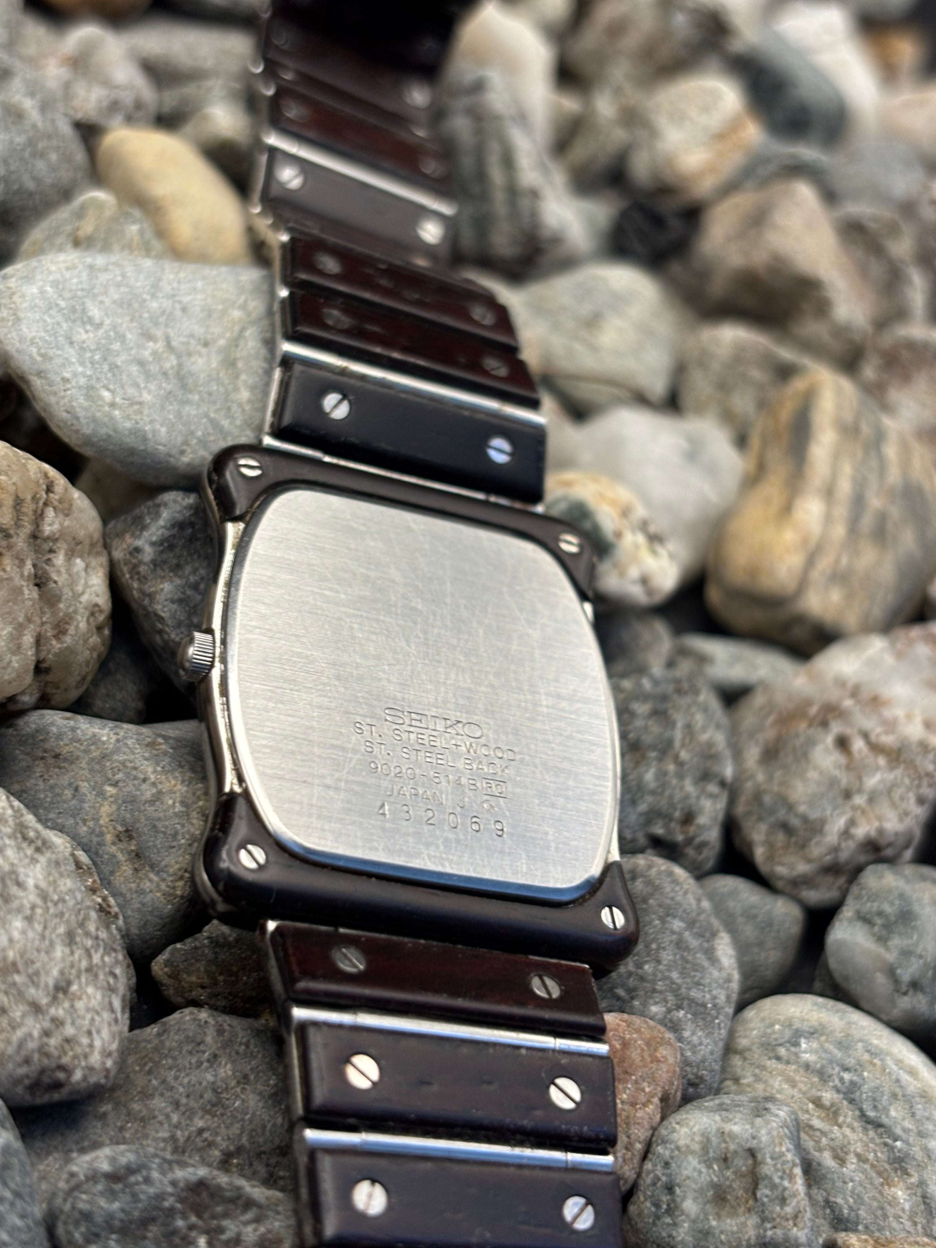 1984 Seiko Trenew Ebony Wood Watch