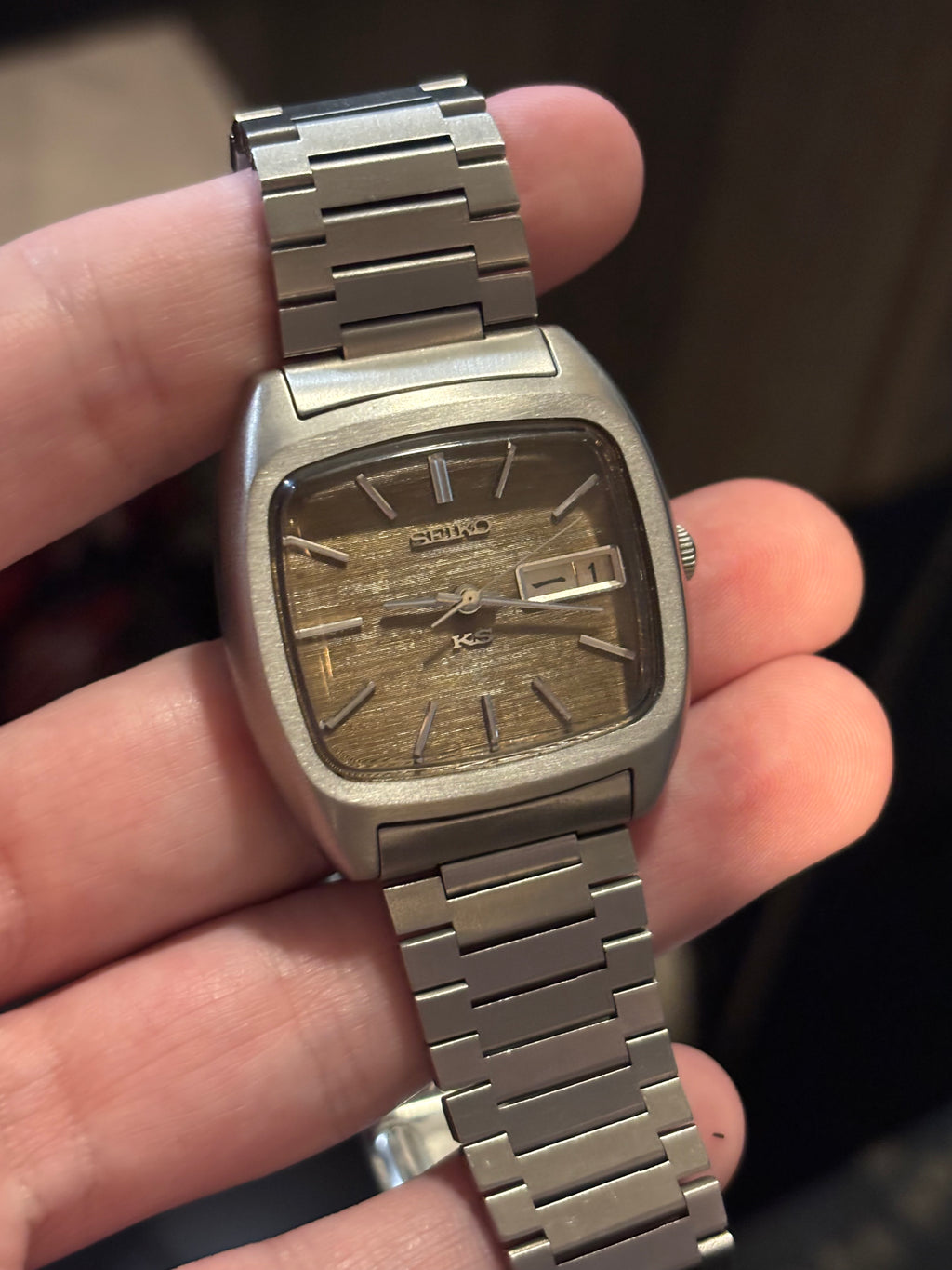 1972 King Seiko Hi-Beat TV Case Automatic Watch