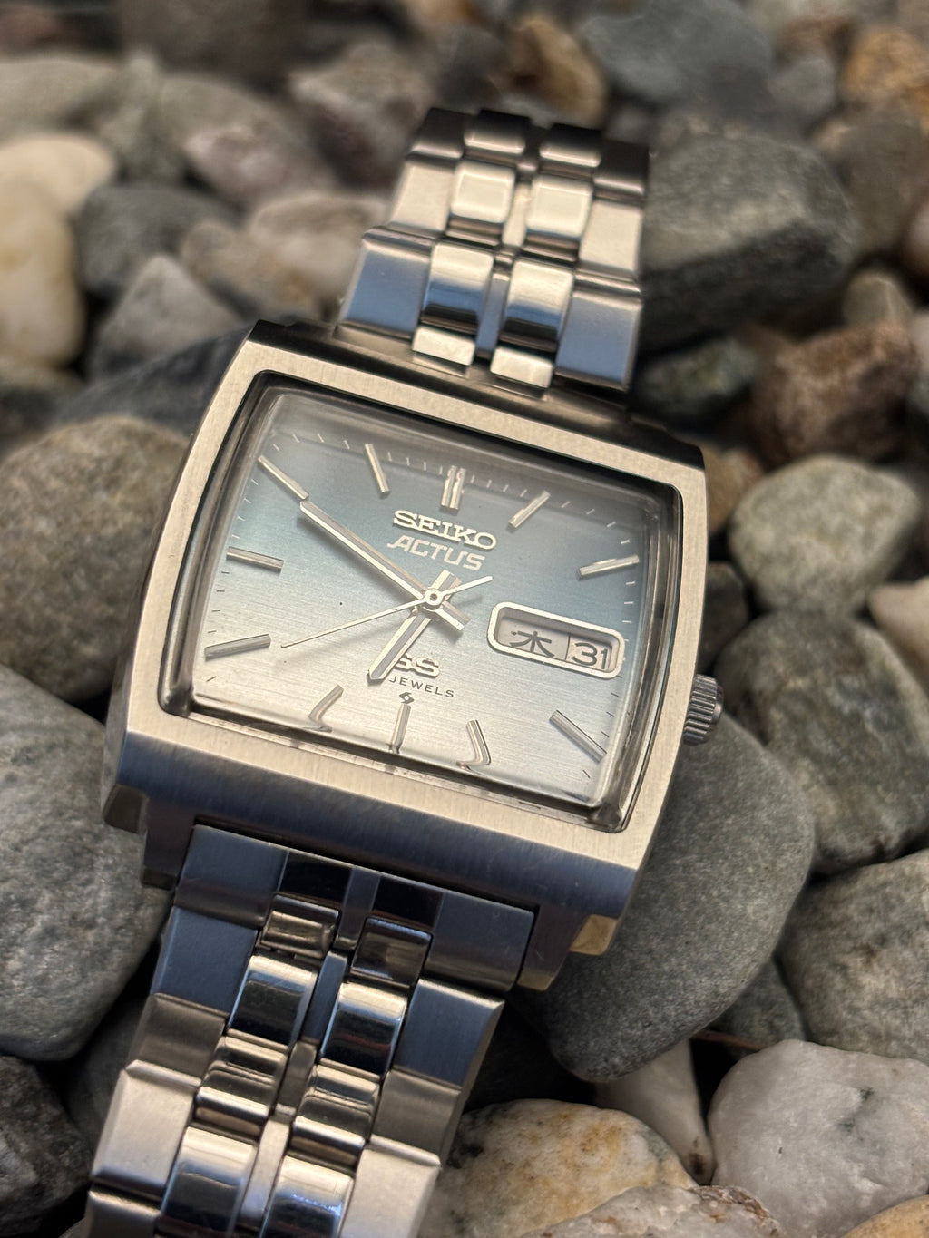 1977 Seiko Actus SS TV Weekdater Automatic Watch