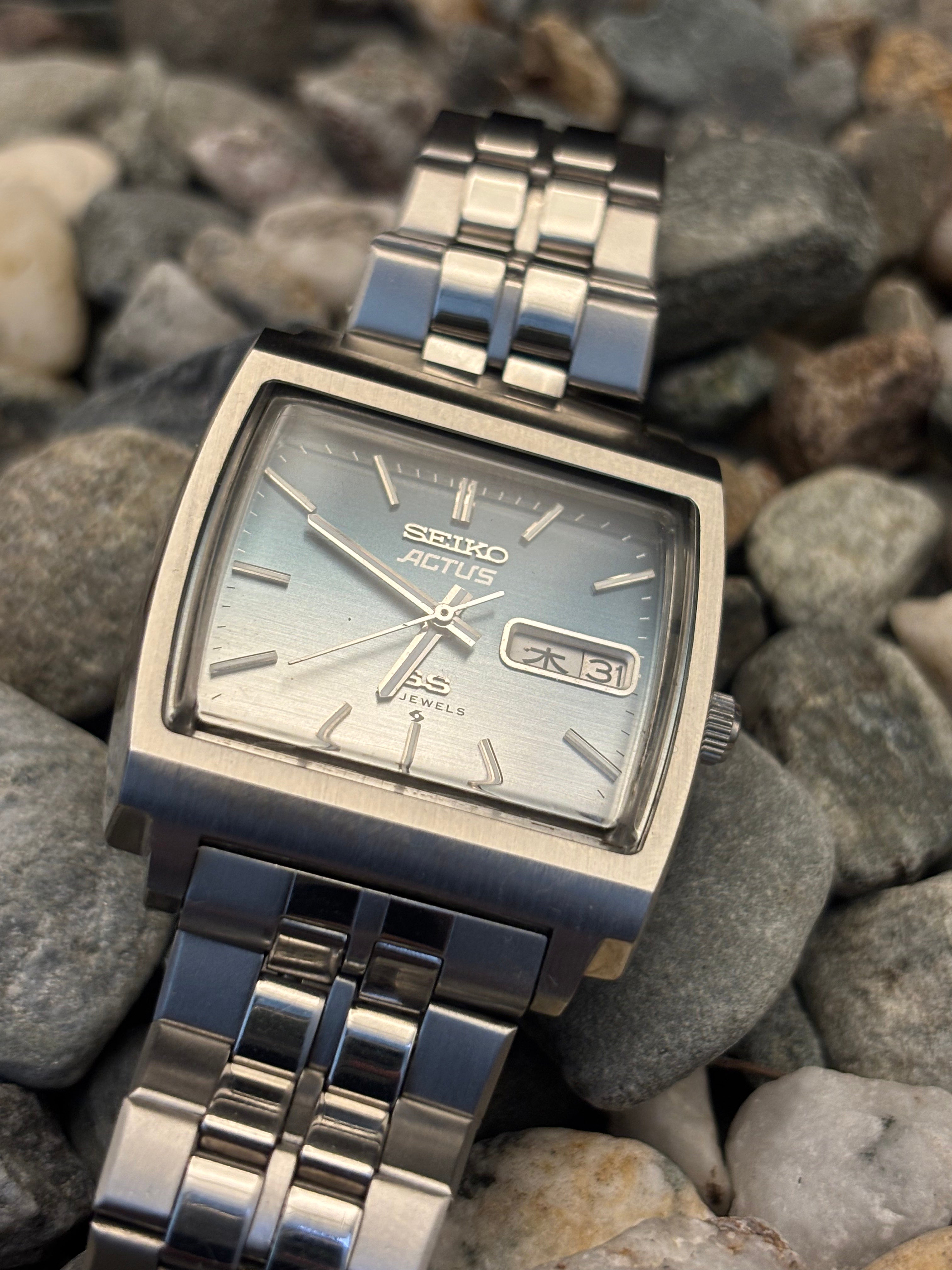 1977 Seiko Actus SS TV Weekdater Automatic Watch