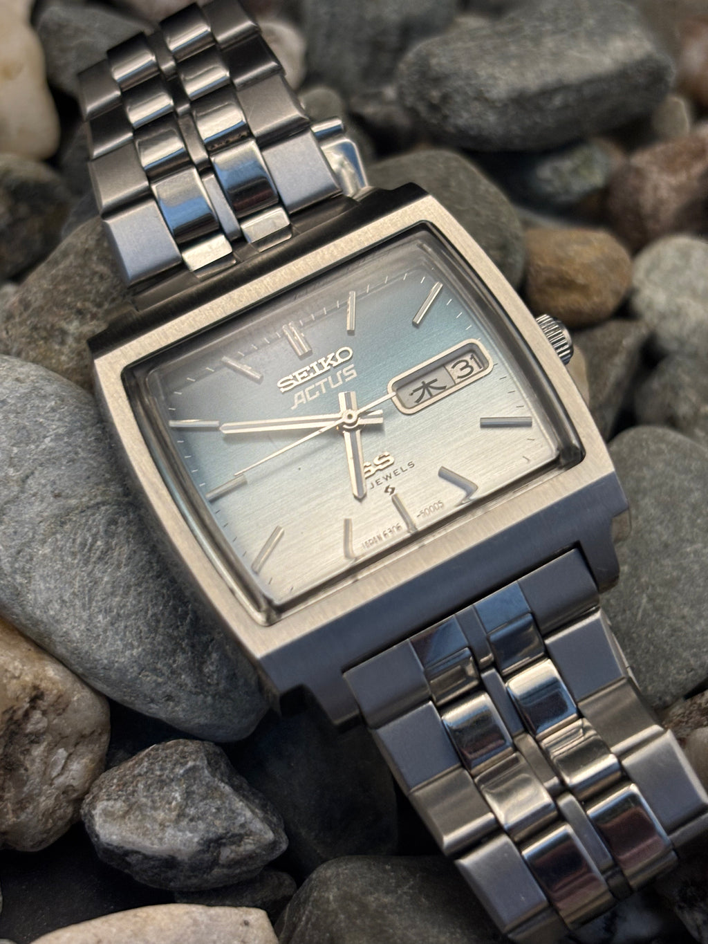 1977 Seiko Actus SS TV Weekdater Automatic Watch
