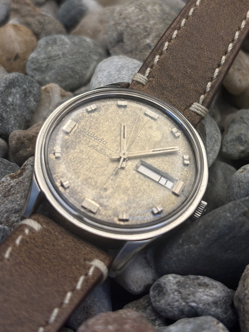 1970s Nivada Antarctic Day Date Automatic Watch