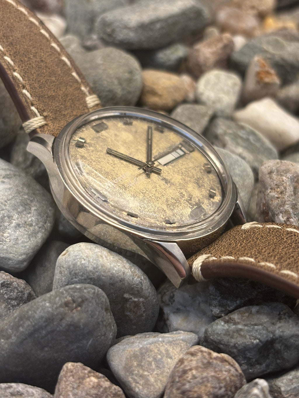 1970s Nivada Antarctic Day Date Automatic Watch