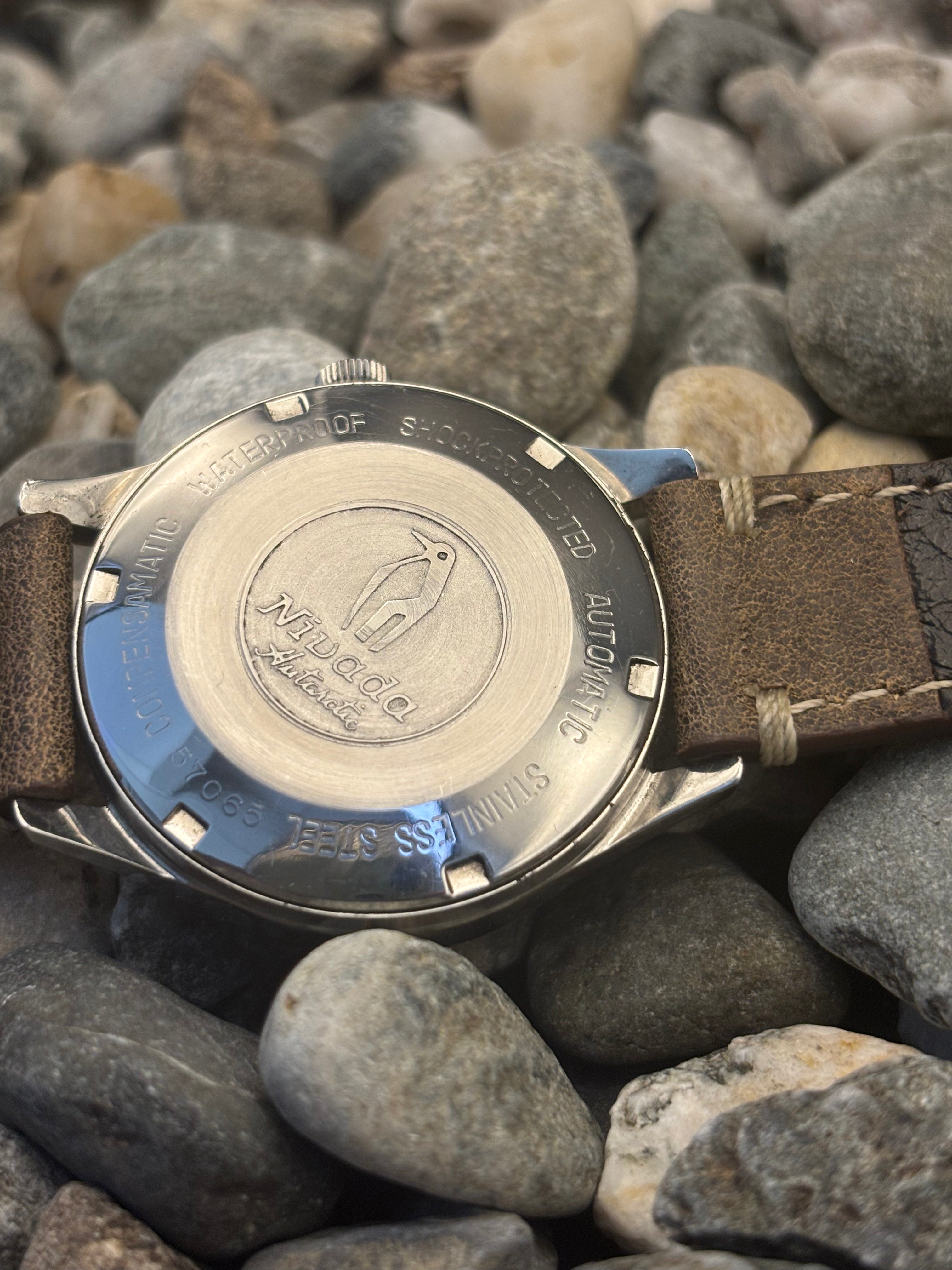 1970s Nivada Antarctic Day Date Automatic Watch