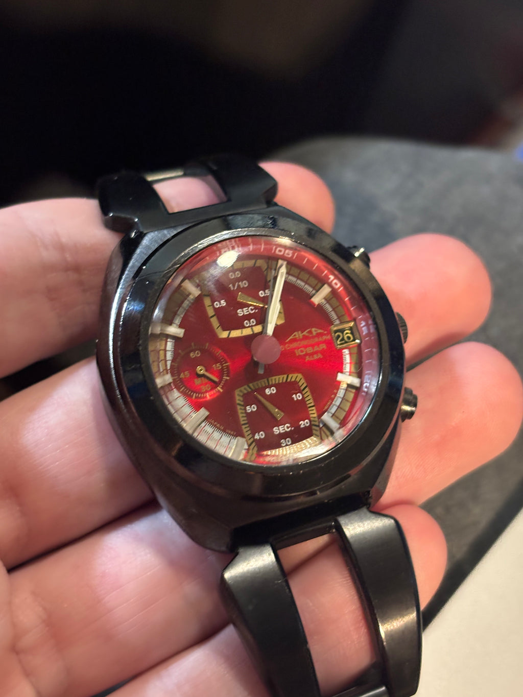 1996 Seiko Alba AKA Chronograph Red Dial Watch