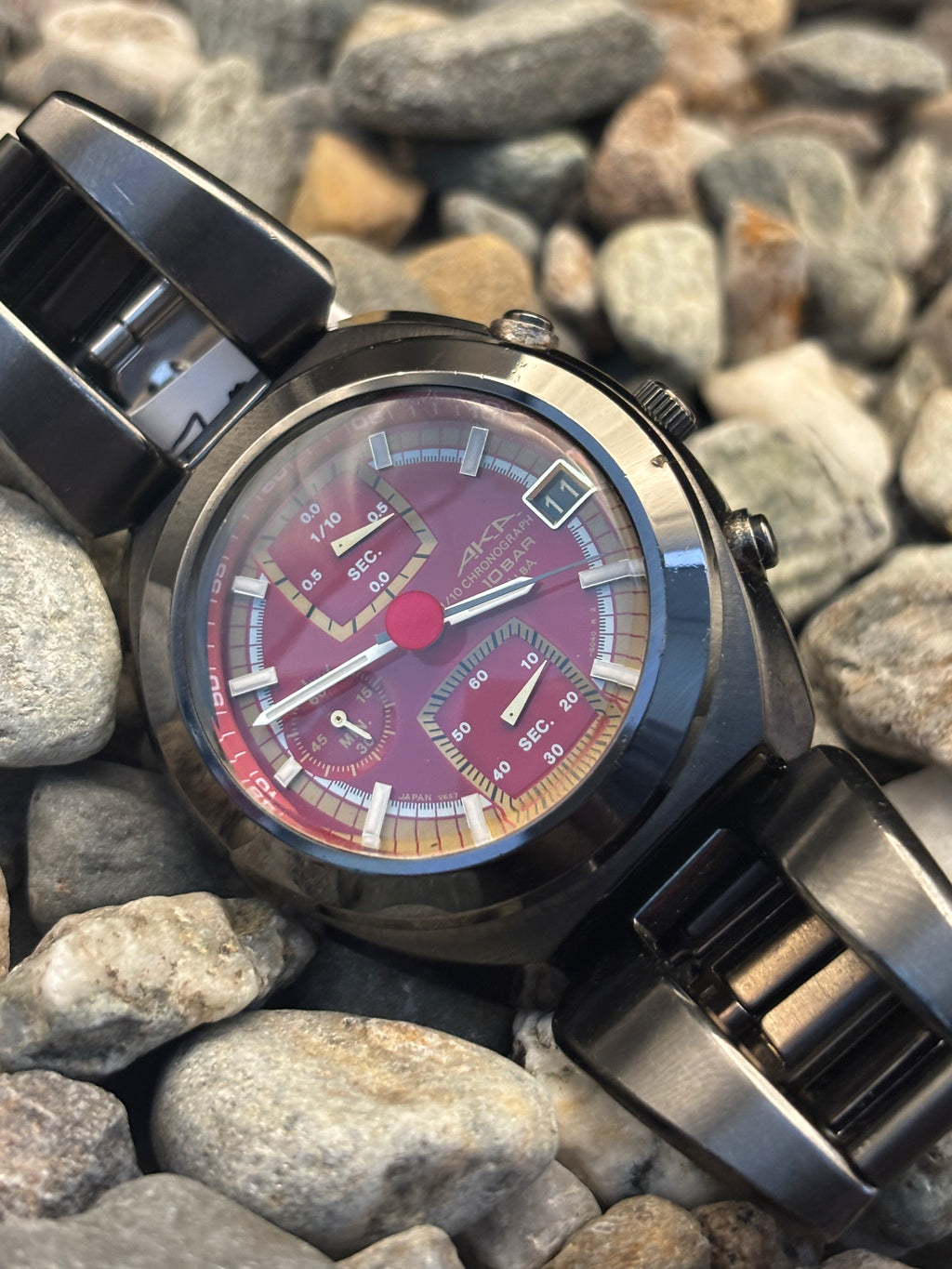 1996 Seiko Alba AKA Chronograph Red Dial Watch