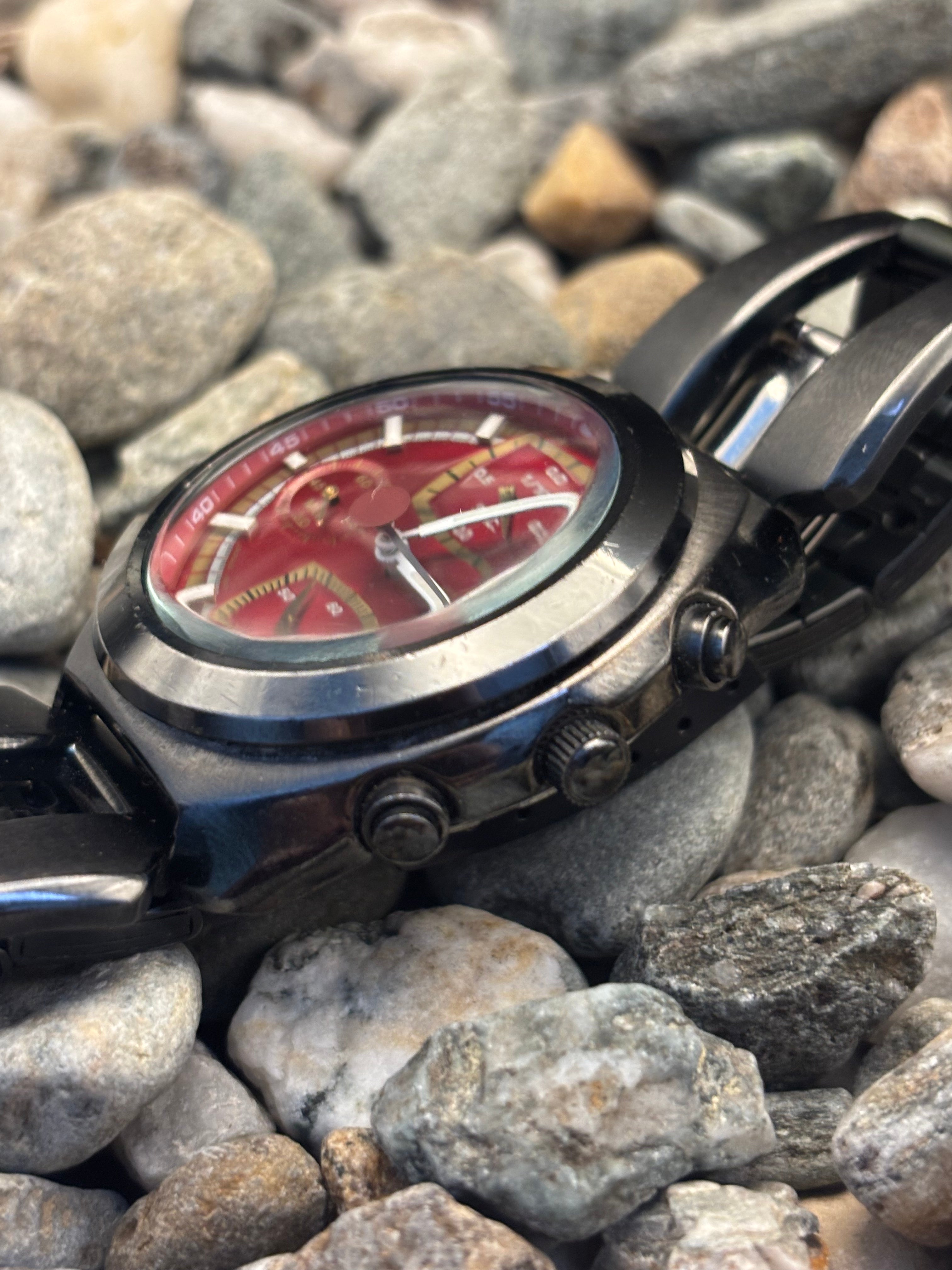 1996 Seiko Alba AKA Chronograph Red Dial Watch