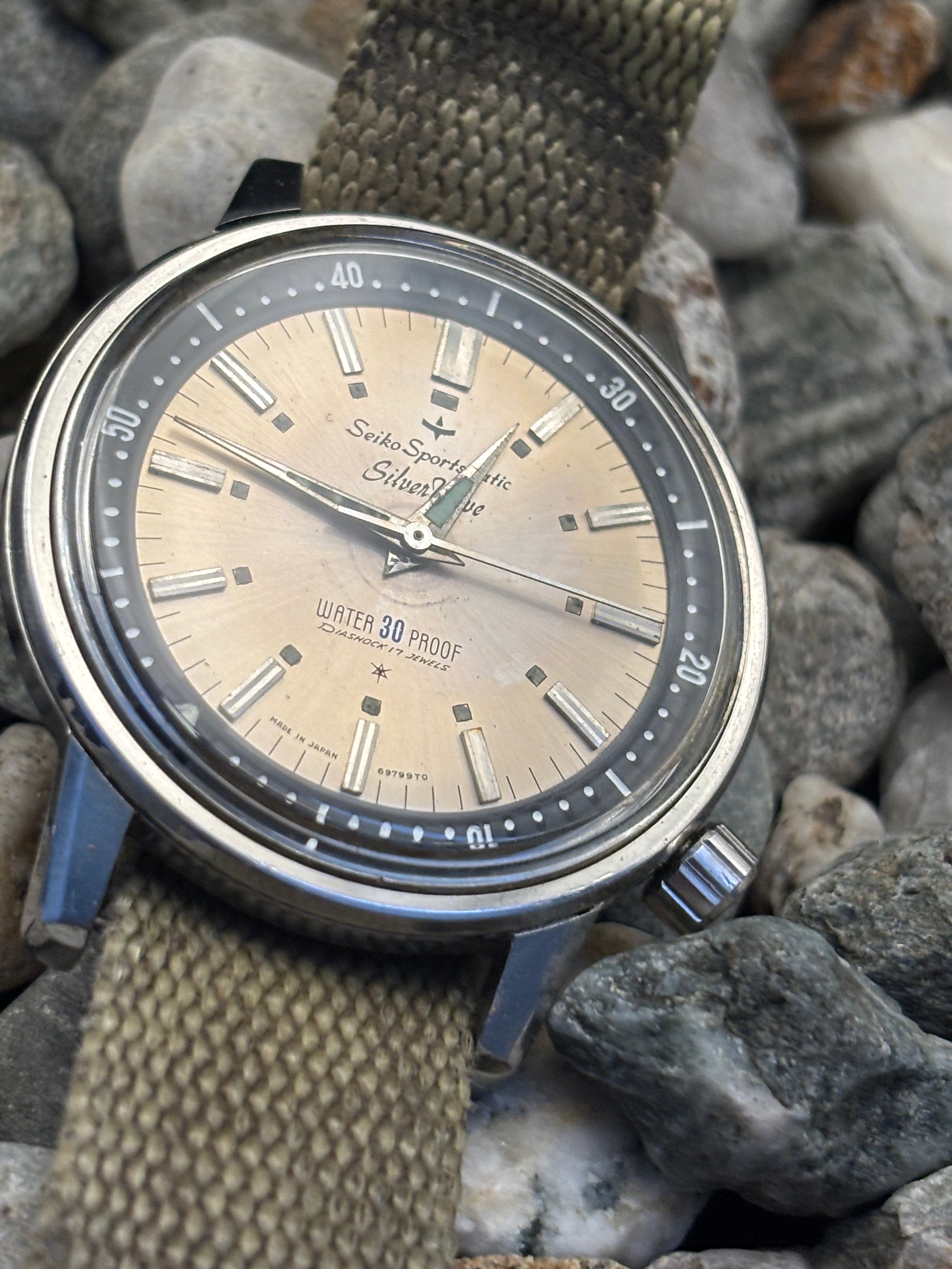 1964 Seiko Sportsmatic Silver Wave Automatic Watch