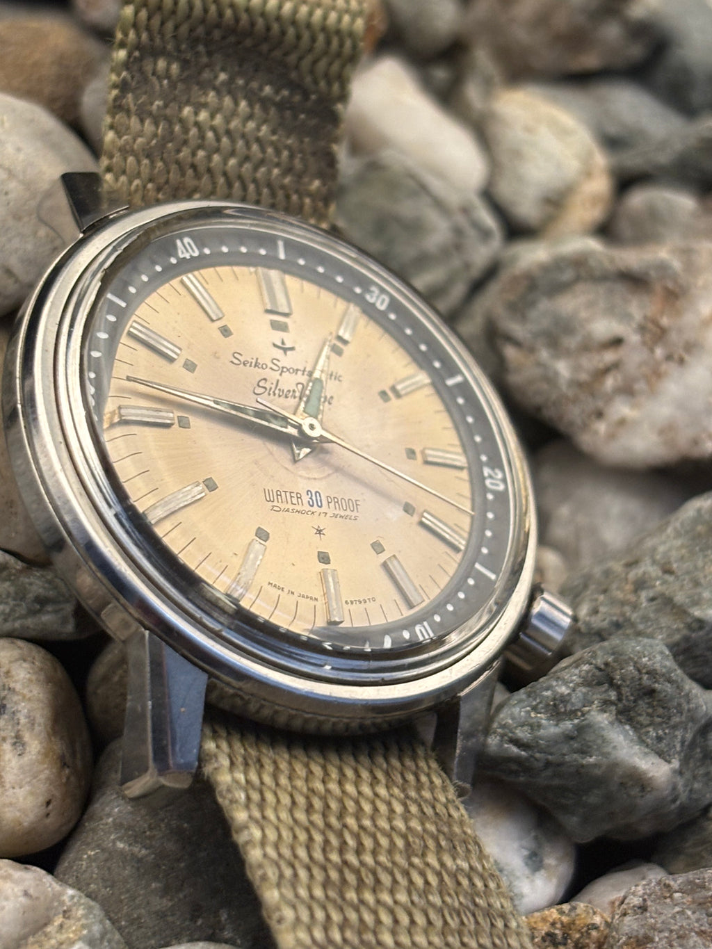 1964 Seiko Sportsmatic Silver Wave Automatic Watch