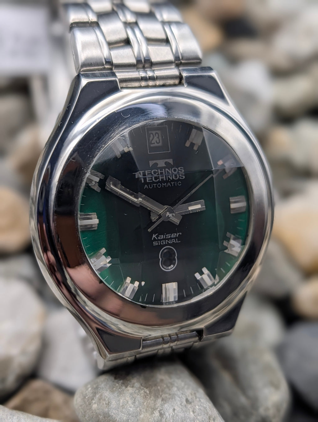 1970s Technos Kaiser Signal Swiss ETA