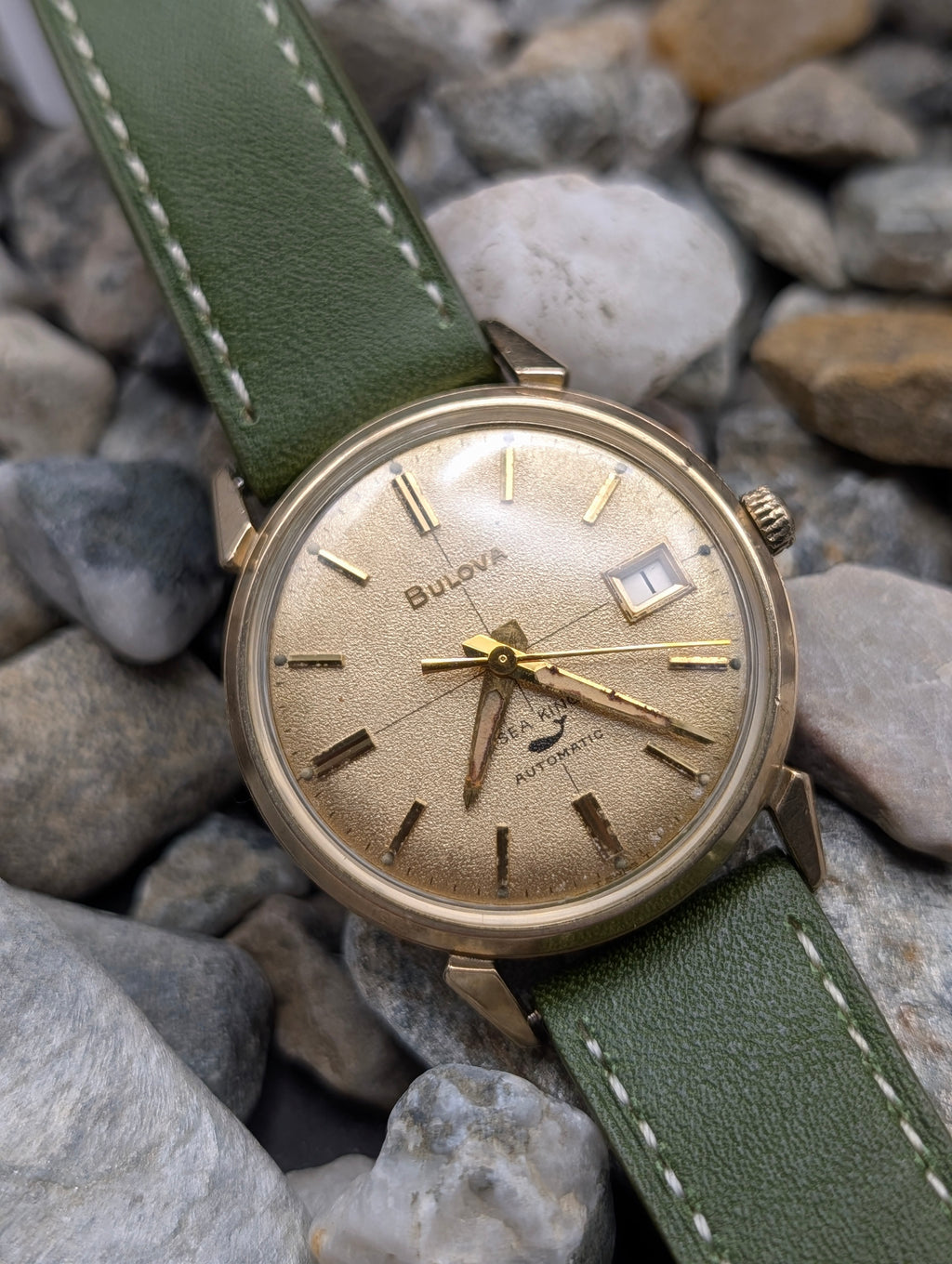 1969 Bulova Sea King 10KT Rolled Gold Bezel